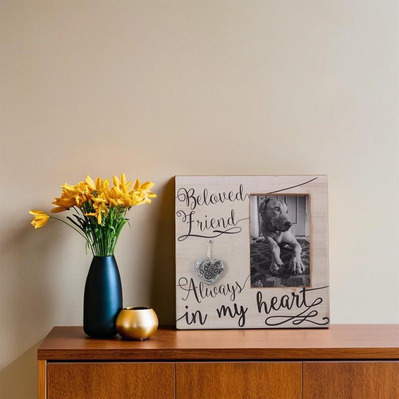 YOUNGS Young's 9" x 0.5" x 9" Wood 4" x 6" Pet Memorial Picture Frame - Image 2